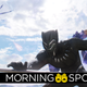 T’Challa leaps into action in Black Panther.